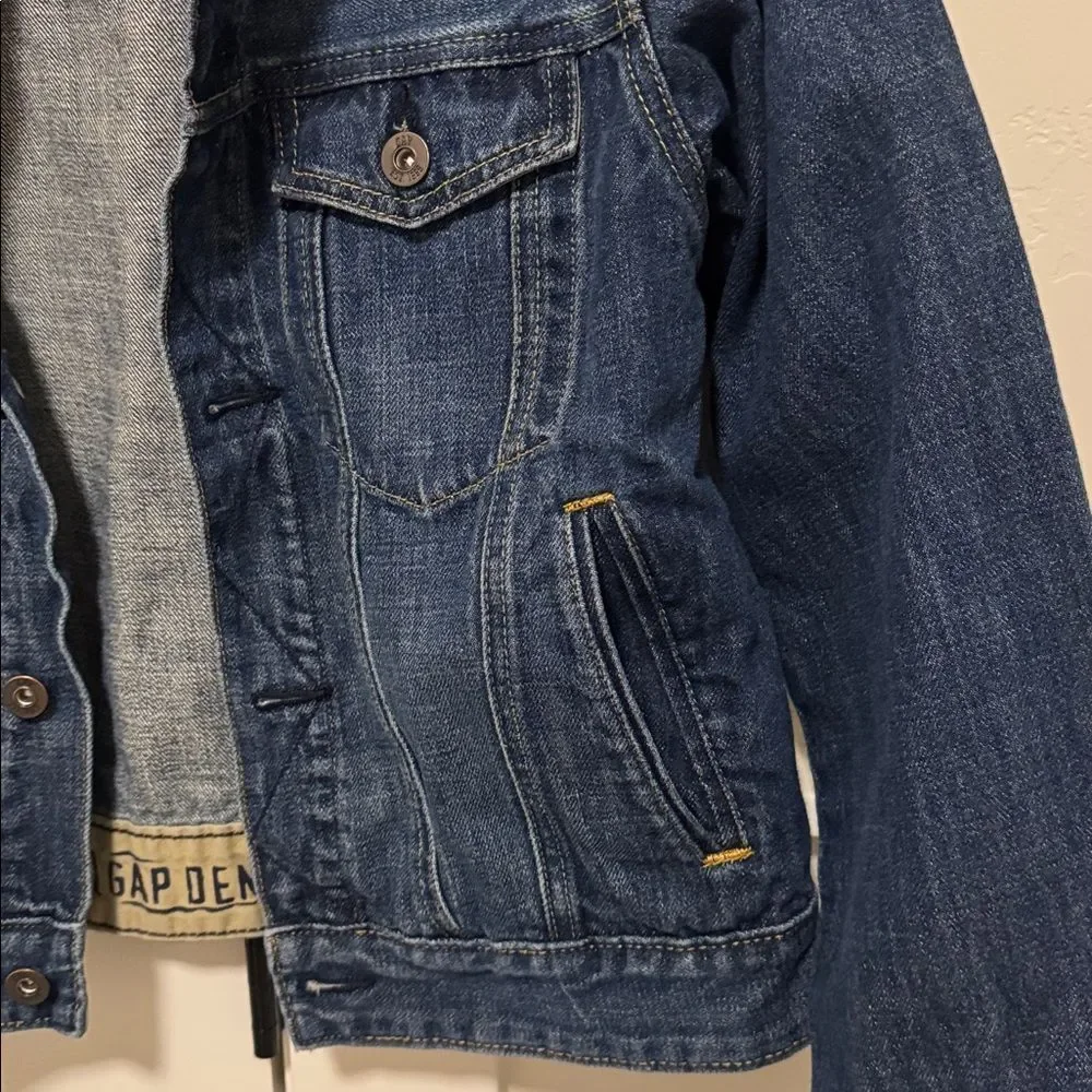 GAP Kids Youth Dark Wash Denim Blue Jacket Casual Unisex Size XXL (14-16) EUC